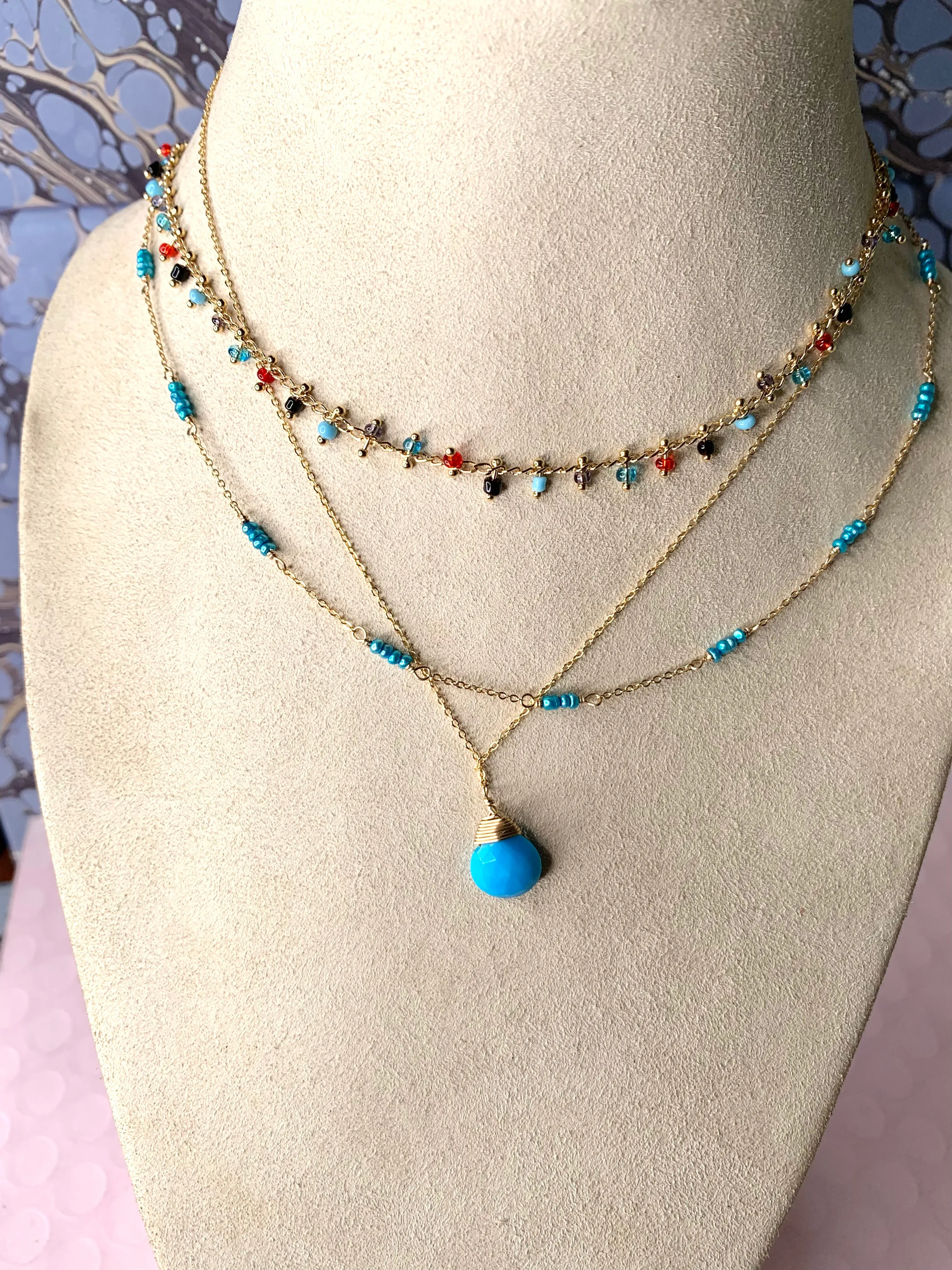 #022 Boho Turq set
