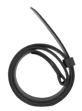 1 3/8 Inch (35mm) Wide Black Leather Belt Strap with Chicago Screws