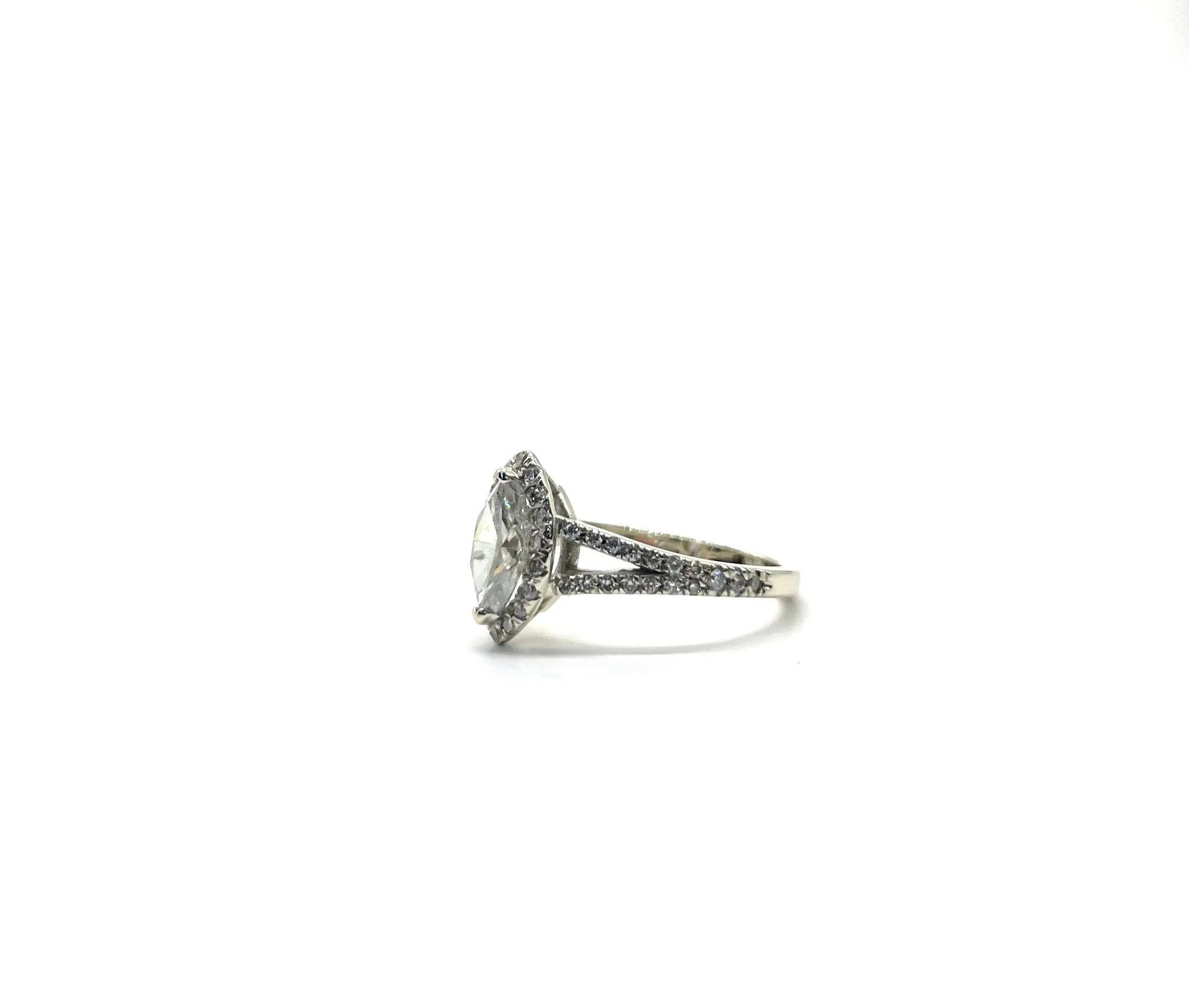 1.25ctw Marquise Diamond Halo Ring
