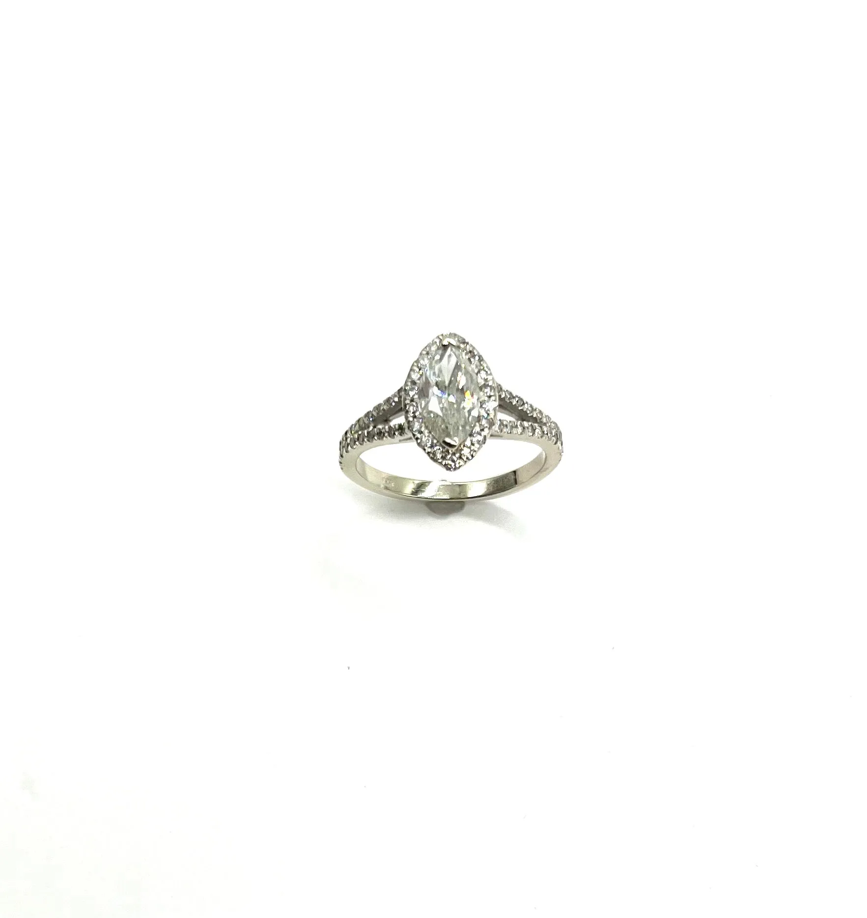 1.25ctw Marquise Diamond Halo Ring