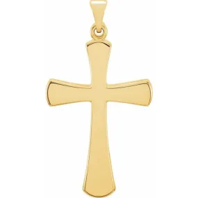 14K Yellow 16.1x8 Cross Pendant