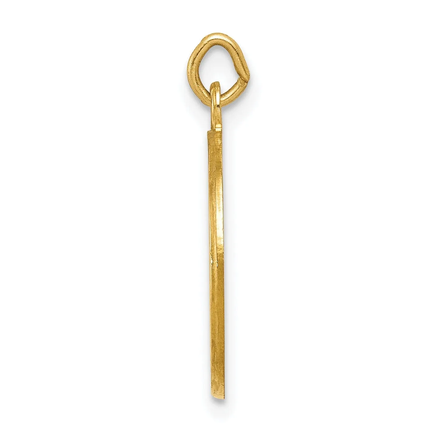 14K Yellow Gold Confirmation with Cross Design Round Medal Pendant
