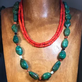 24” Inch Green Turquoise Necklace