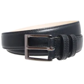 30 mm Sartorial Saffiano Belt Black