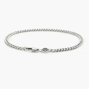 4mm Sterling Silver Cuban Link Chain Bracelet
