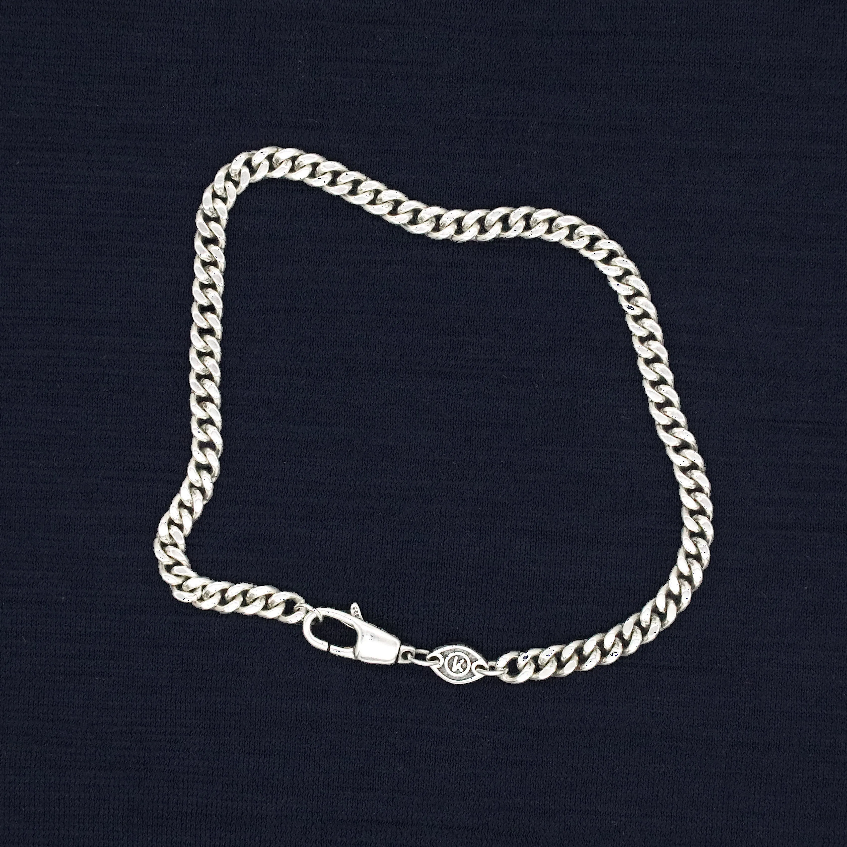 4mm Sterling Silver Cuban Link Chain Bracelet