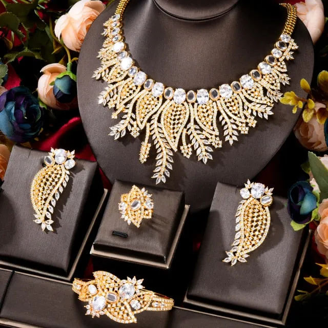 4PC Luxury Jewelry Set For Women Wedding Party and more!