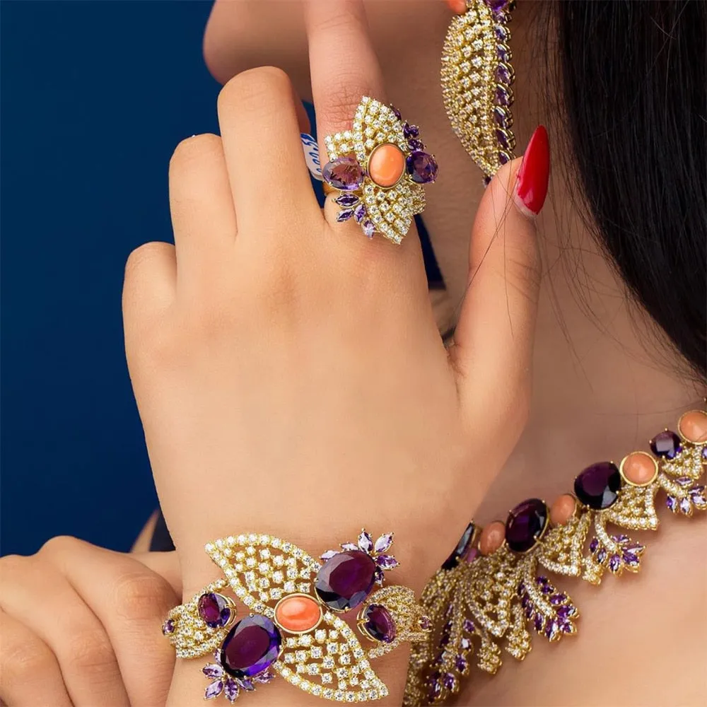 4PC Luxury Jewelry Set For Women Wedding Party and more!