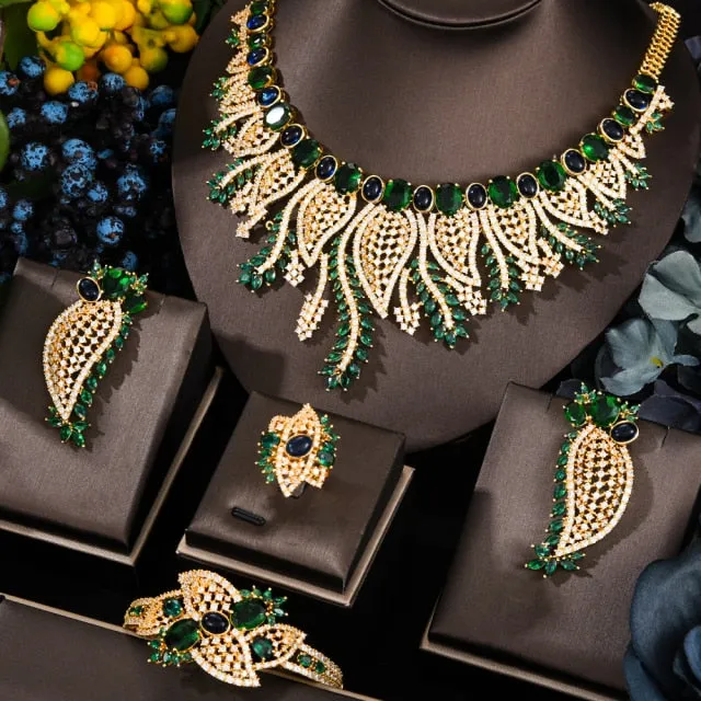 4PC Luxury Jewelry Set For Women Wedding Party and more!