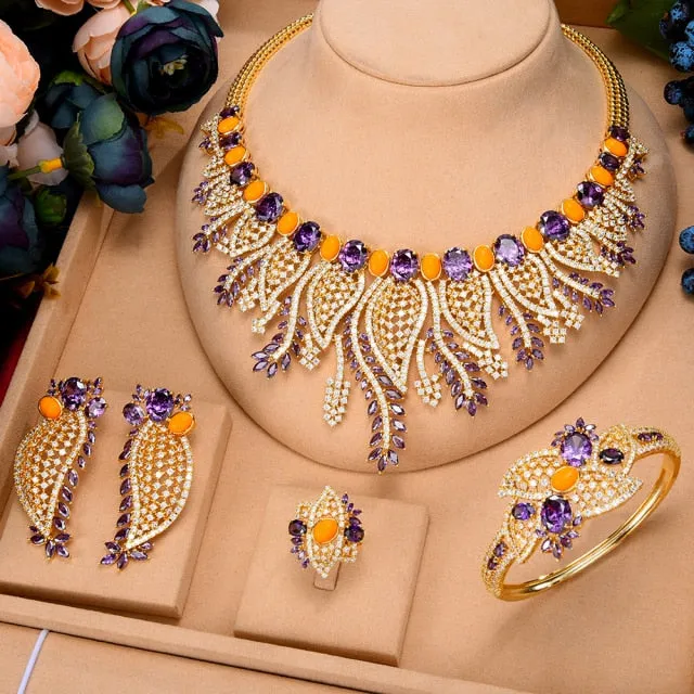 4PC Luxury Jewelry Set For Women Wedding Party and more!