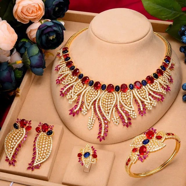 4PC Luxury Jewelry Set For Women Wedding Party and more!