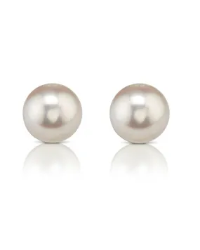 8.5-9.0mm Hanadama Akoya Round Pearl Stud Earrings
