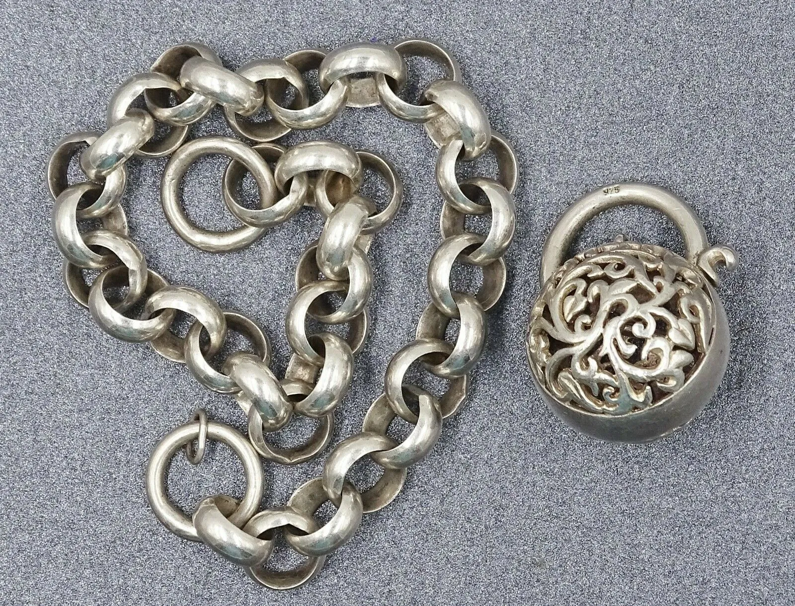 925 Sterling Silver Belcher Chain Bracelet