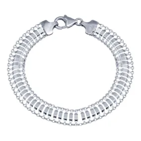 925 Sterling Silver Delicate Flexible Bracelet  - VGB20