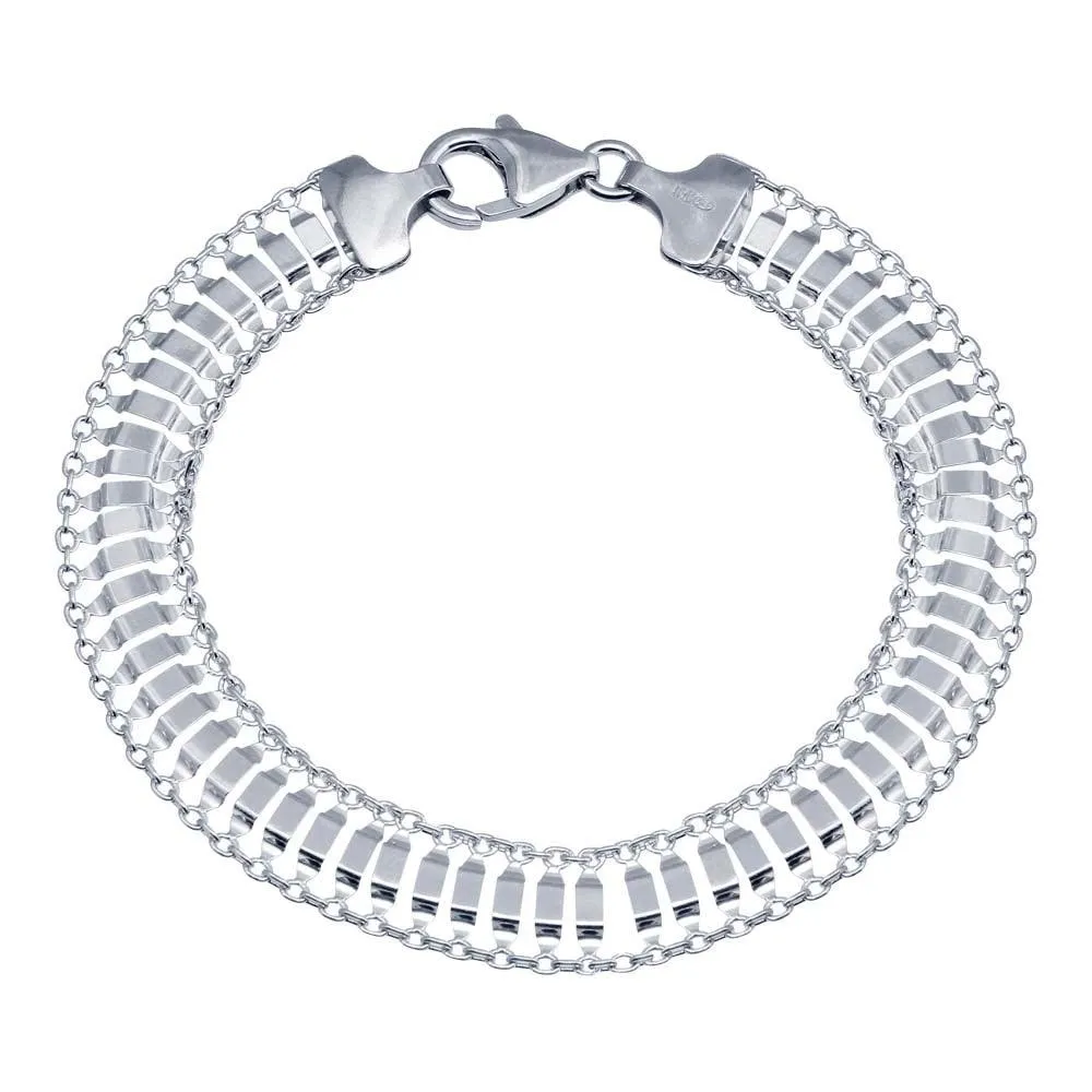 925 Sterling Silver Delicate Flexible Bracelet  - VGB20