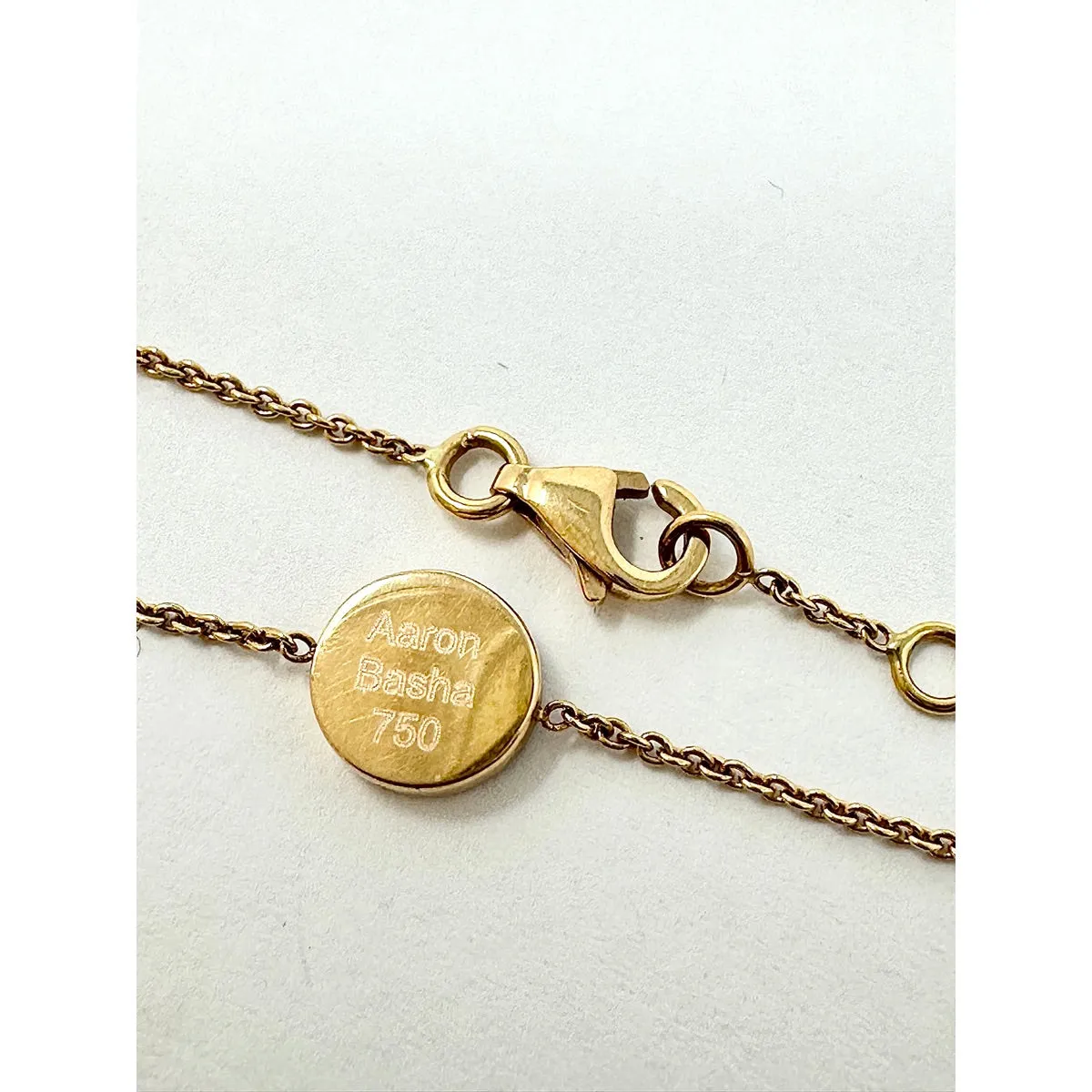 Aaron Basha 18K Rose Gold Evil Eye Pendant Bracelet