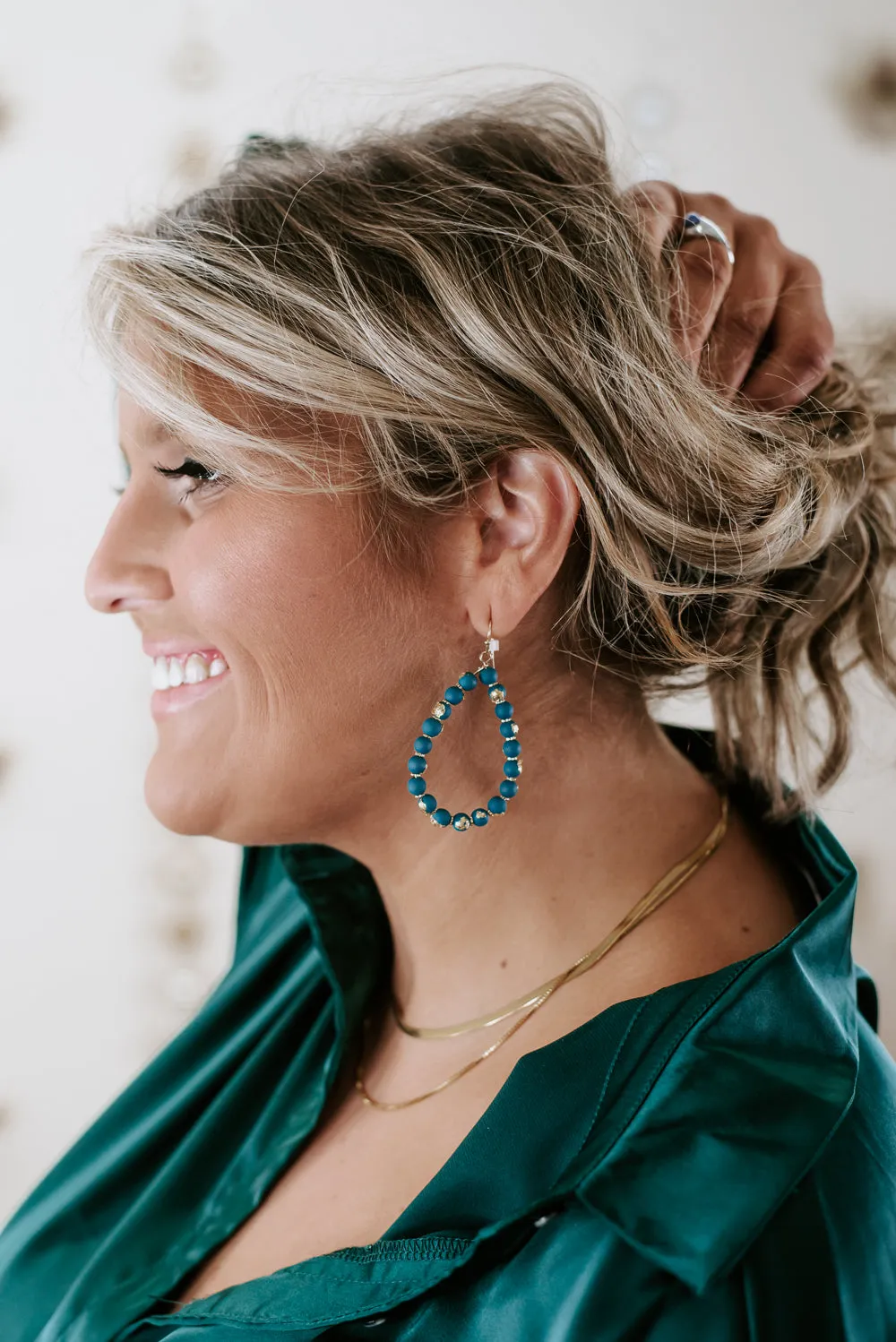 Above Average Teardrop Earring, Teal