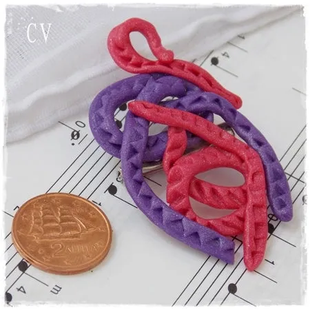 Abstract Polymer Clay Brooch - "Maternity"