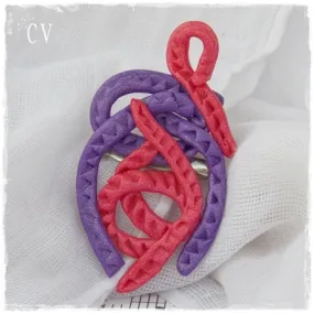 Abstract Polymer Clay Brooch - "Maternity"