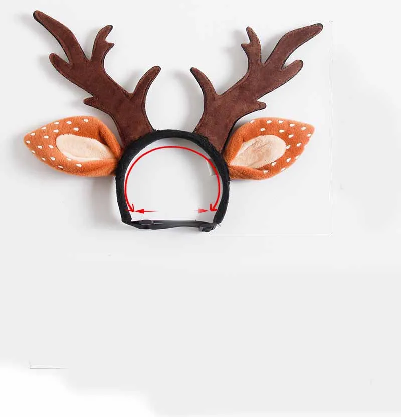 Adorable Dog and Cat Elk Reindeer Antler Headband Pet Christmas Costume