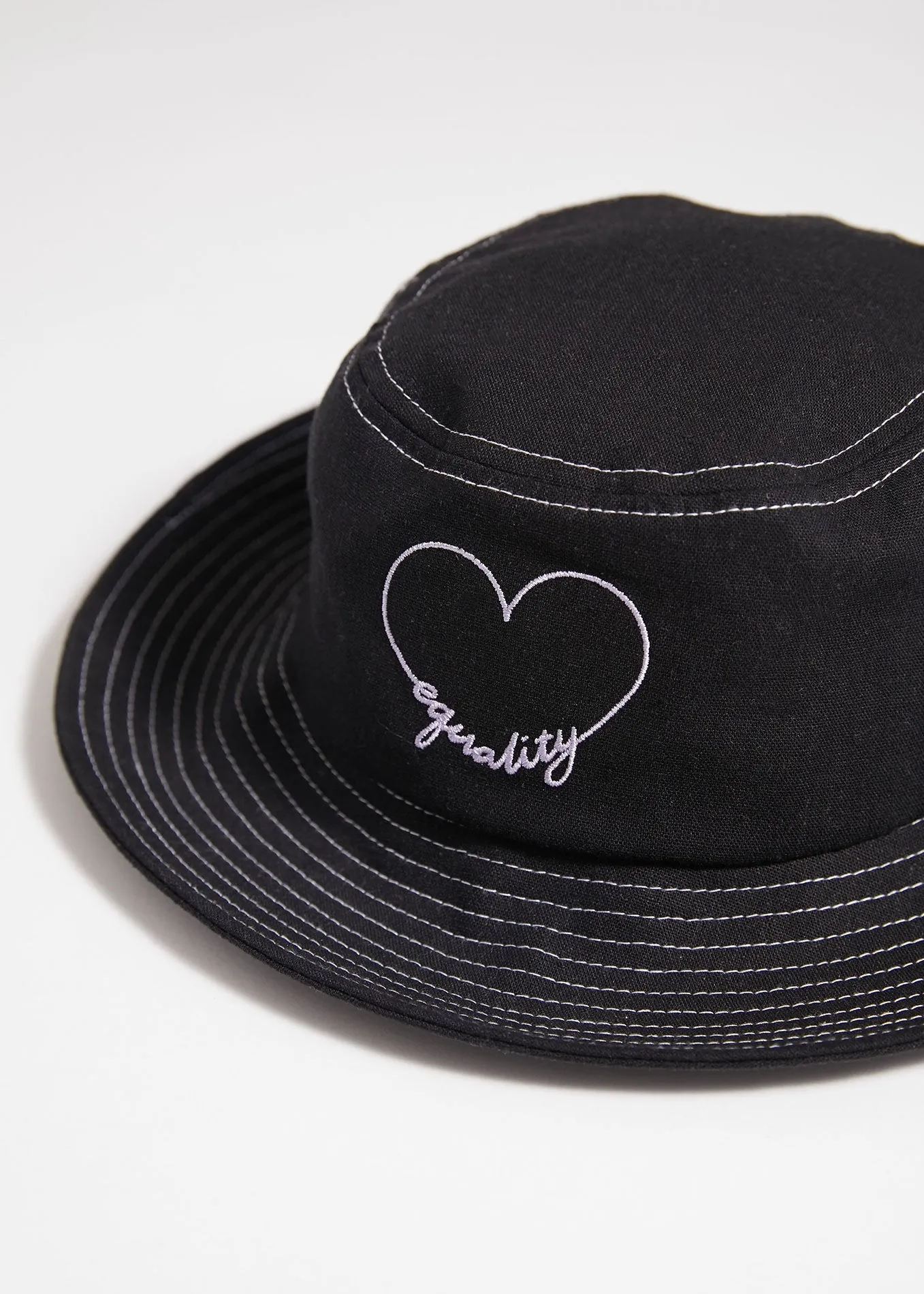 Afends Unisex Equality - Hemp Bucket Hat - Black