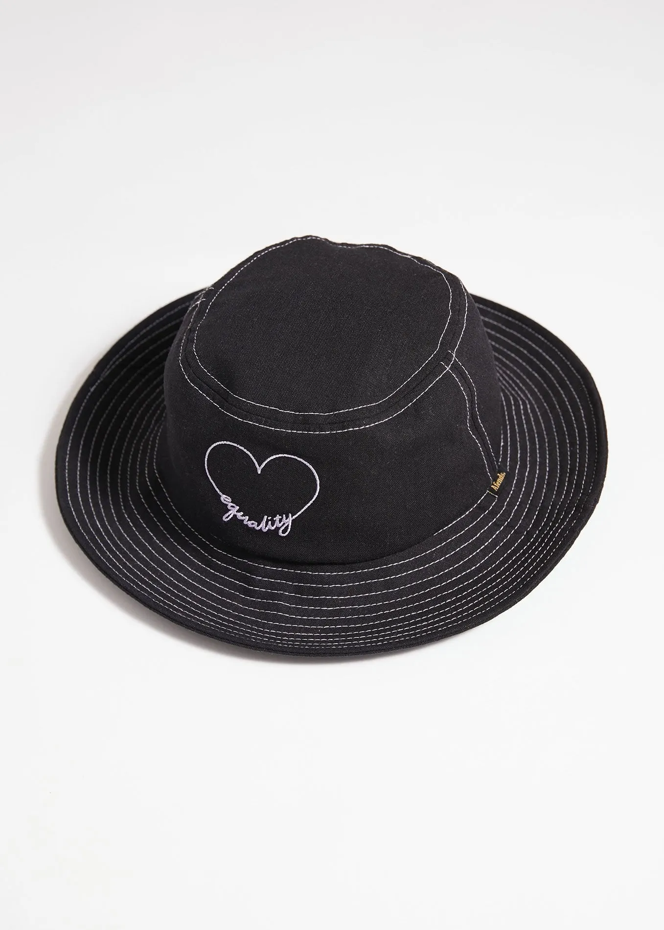 Afends Unisex Equality - Hemp Bucket Hat - Black