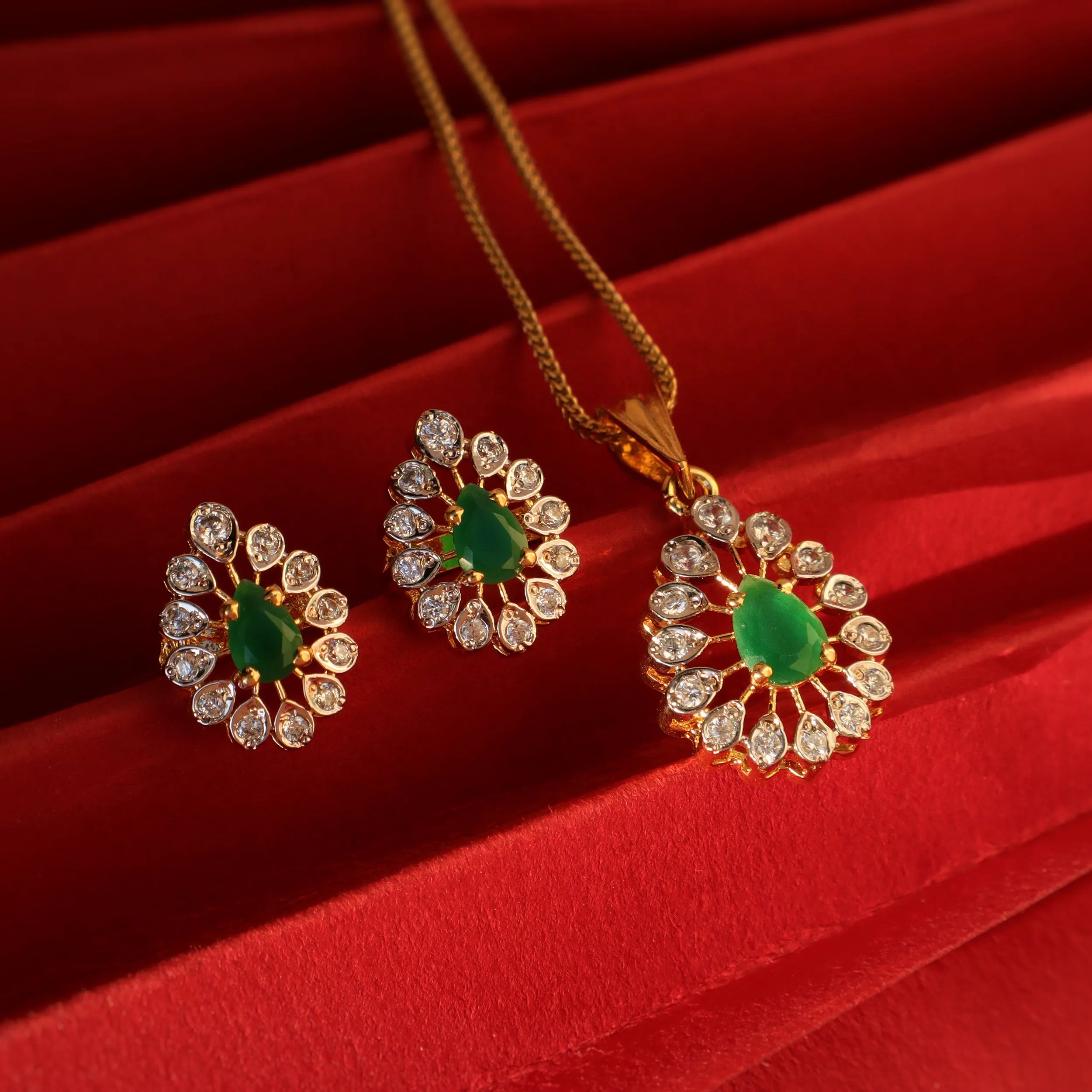Ancelin - With Jade & Cubic Zircon