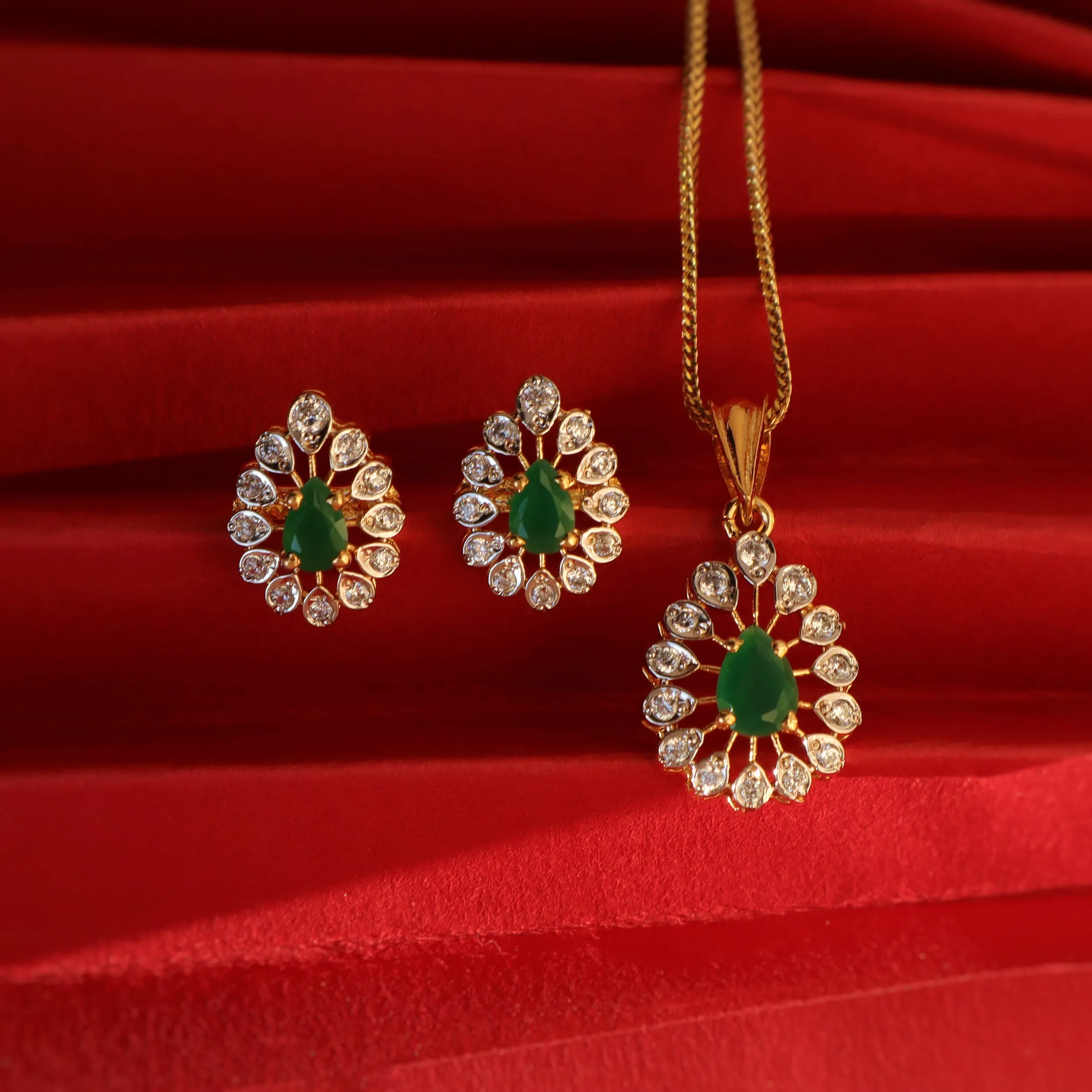 Ancelin - With Jade & Cubic Zircon