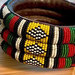 Antique Beaded Wide Bangle, Mali