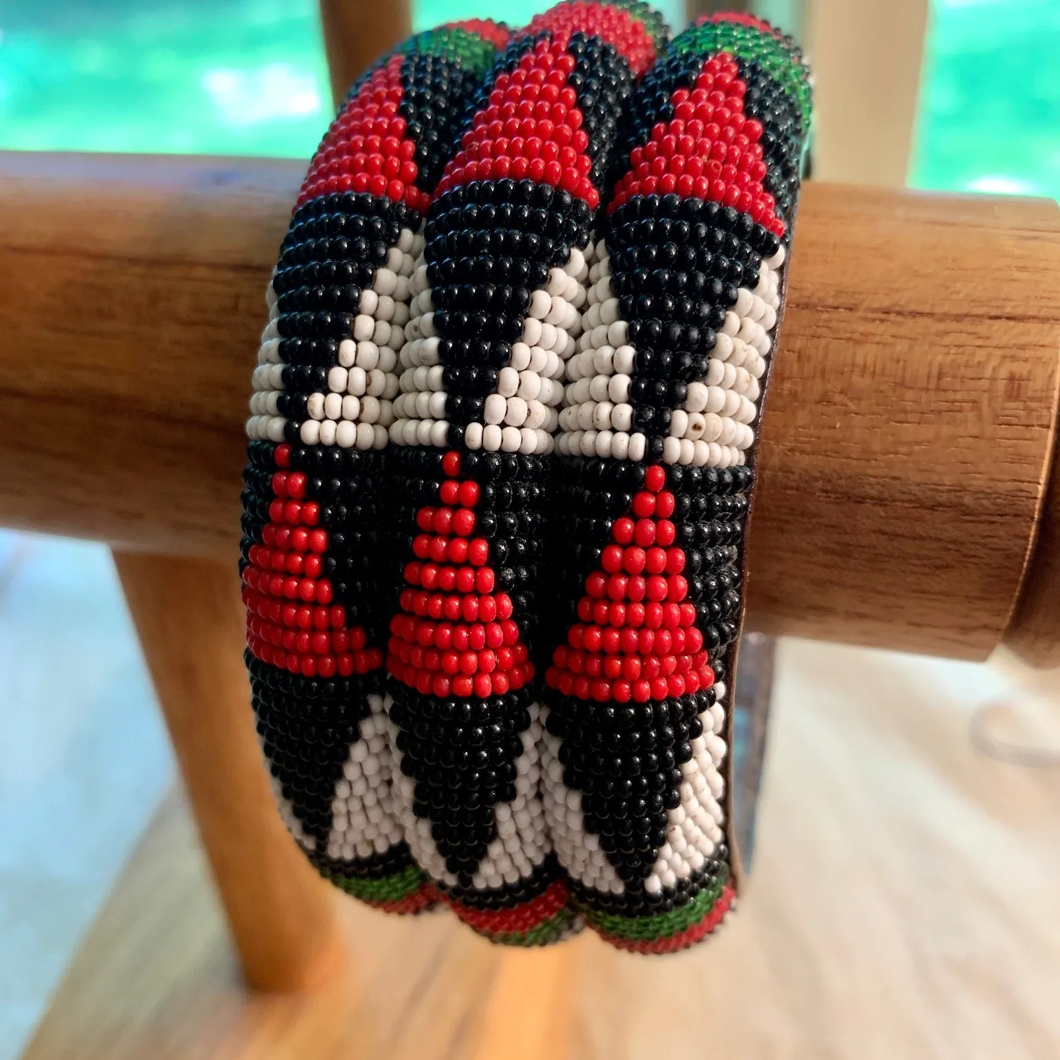 Antique Beaded Wide Bangle, Mali