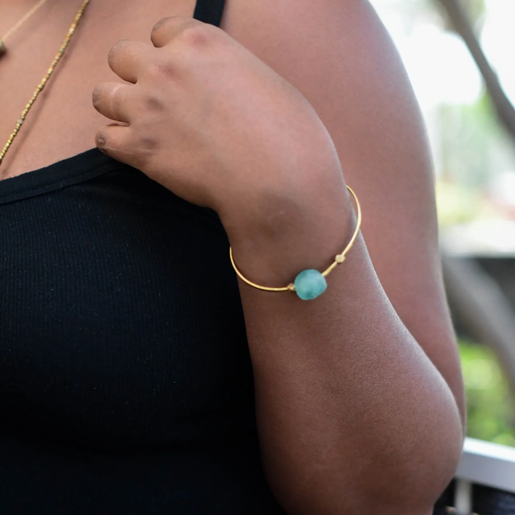 Aqua Jasmine Cuff