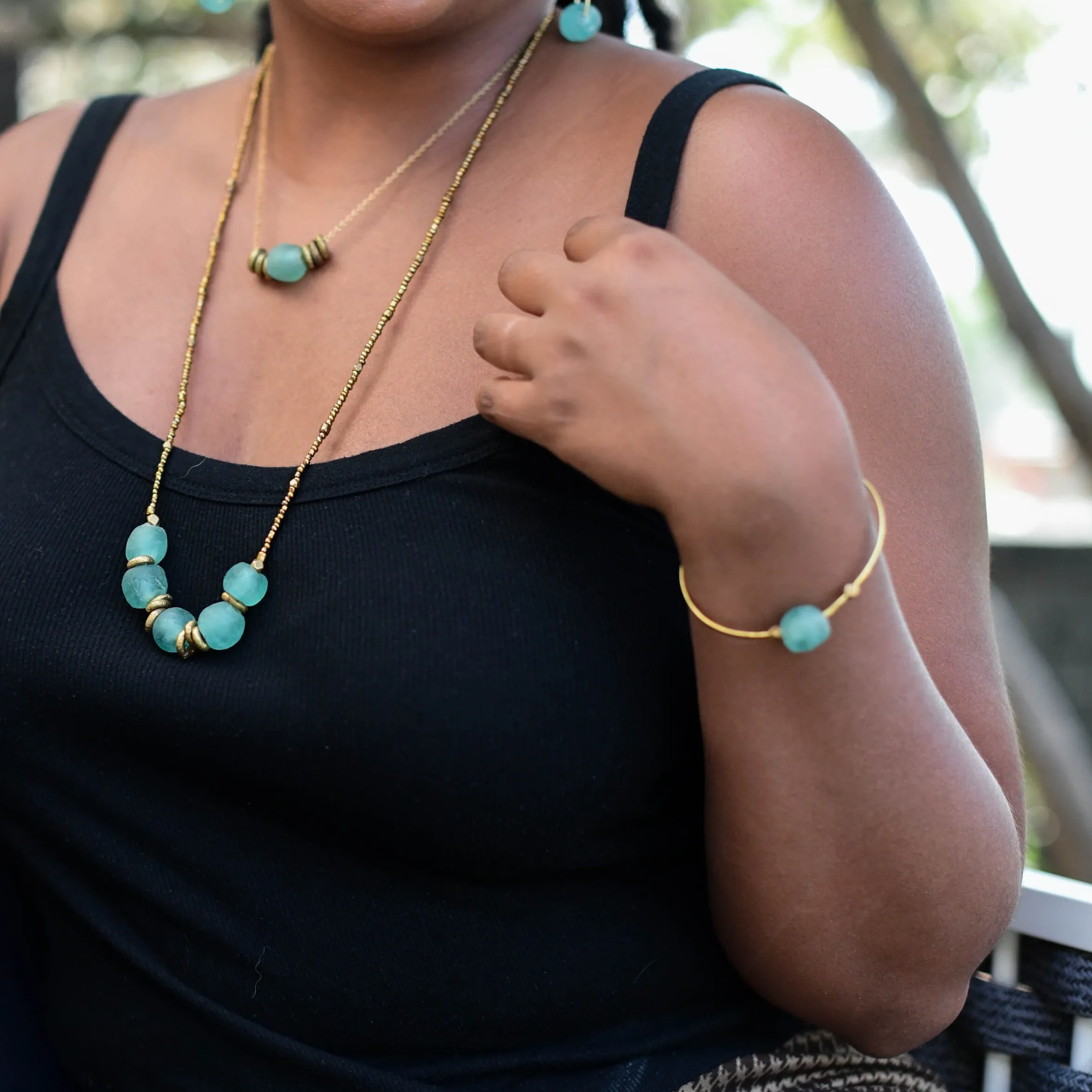 Aqua Jasmine Cuff