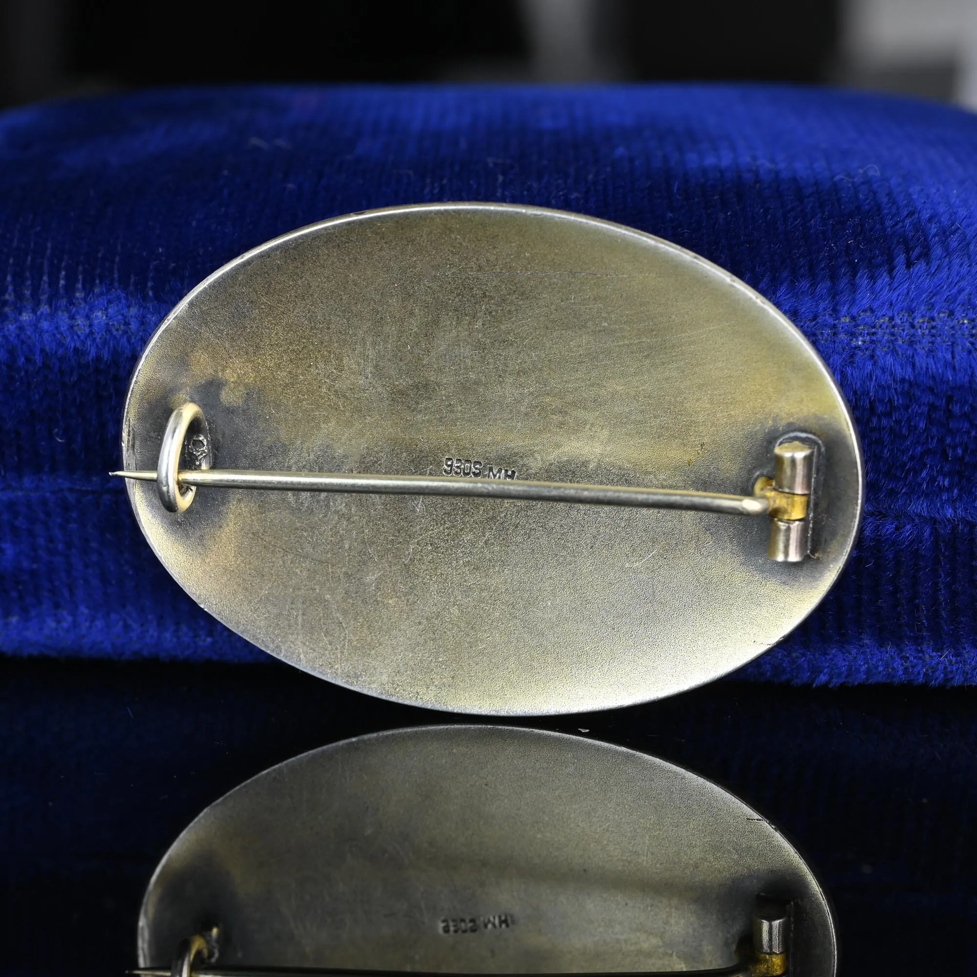 Art Deco Norwegian Marius Hammer Enamel Brooch