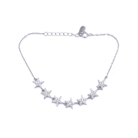 Ashley Gold Sterling Silver 7 Star CZ Bracelet