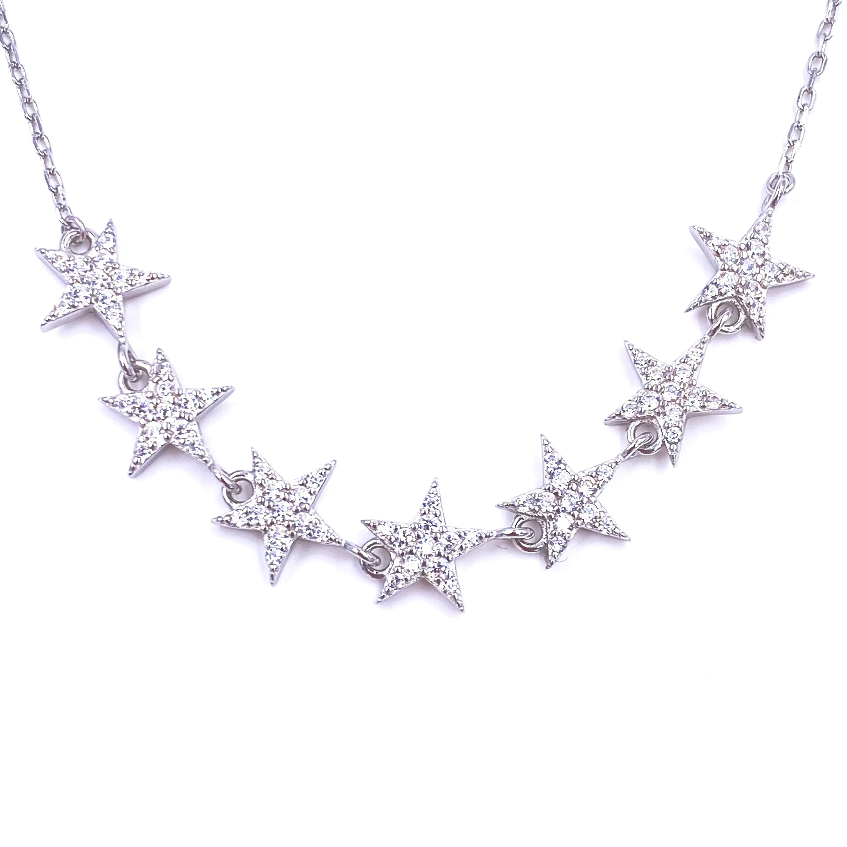 Ashley Gold Sterling Silver 7 Star CZ Bracelet