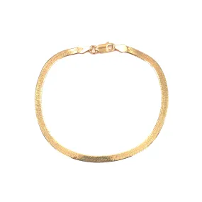 Ashley Gold Sterling Silver Gold Plated Herringbone Bracelet