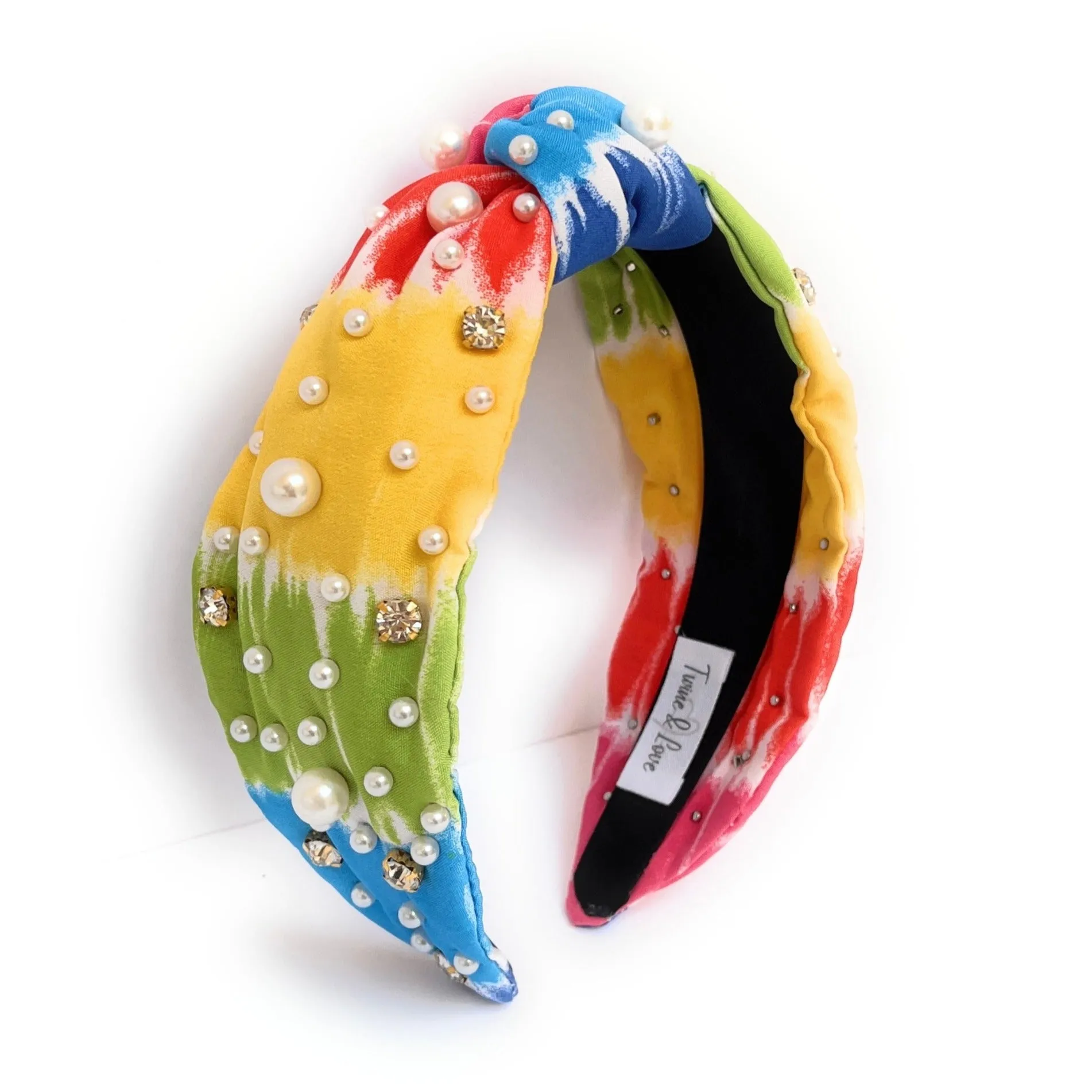 Ava Tie Dye Jeweled Knotted Headband
