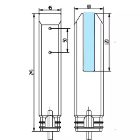 Balustrade Spigot Madrid Deluxe SS2205 Core Drill Spigot With Dress Ring (suits 15mm to 17.52mm glass)