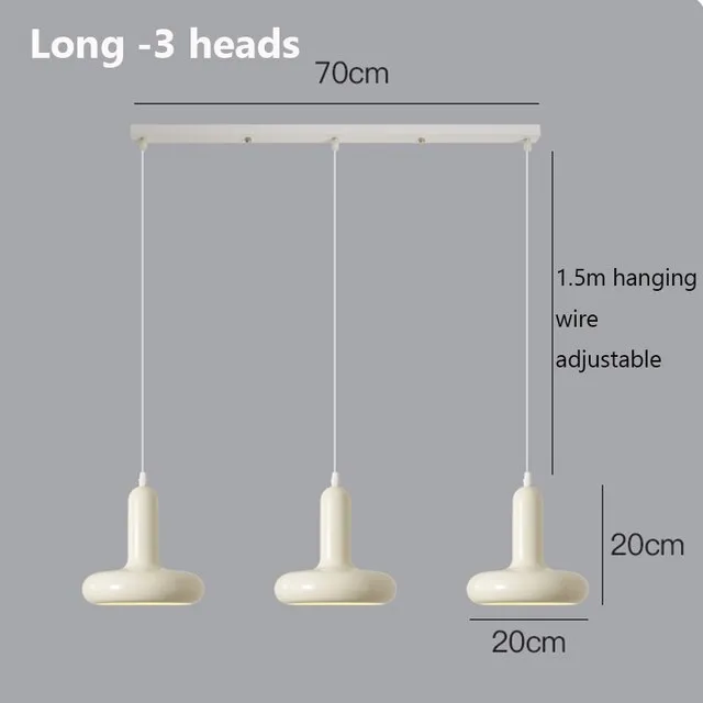 Bauhaus Restaurant Pendant Lights Nordic Medieval Designer Dining Bar Table Lamp Retro White Bedroom Bedside Ceiling Chandelier