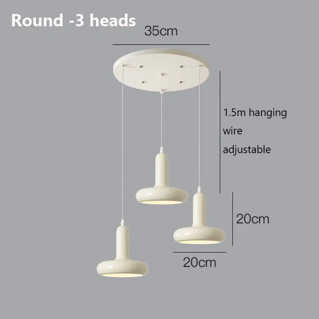 Bauhaus Restaurant Pendant Lights Nordic Medieval Designer Dining Bar Table Lamp Retro White Bedroom Bedside Ceiling Chandelier