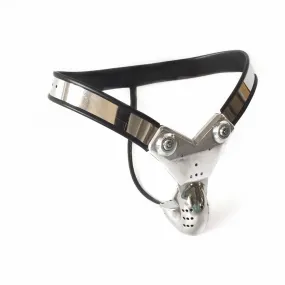BDSM Stainless Steel Men Chastity Belt Anal Plug