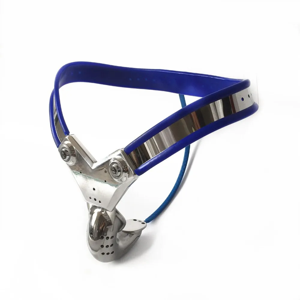 BDSM Stainless Steel Men Chastity Belt Anal Plug