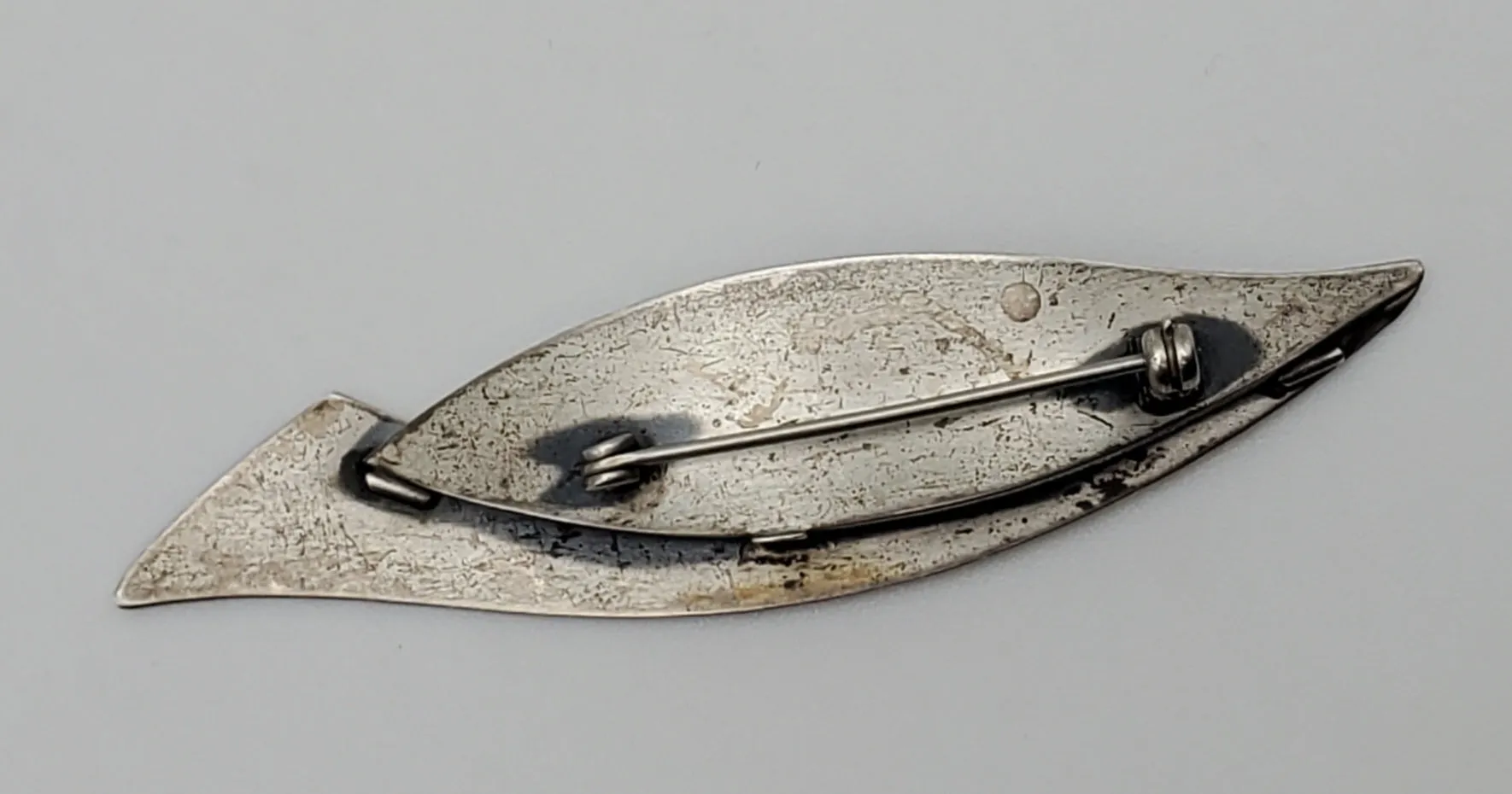Beau - Vintage Sterling Silver Modern Design Brooch