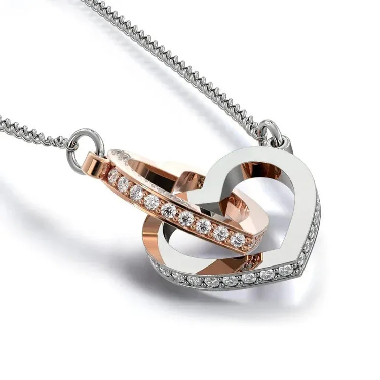 Beautiful Gift For Niece Interlocking Hearts Necklace-To My Beautiful Niece, Birthday Gifts