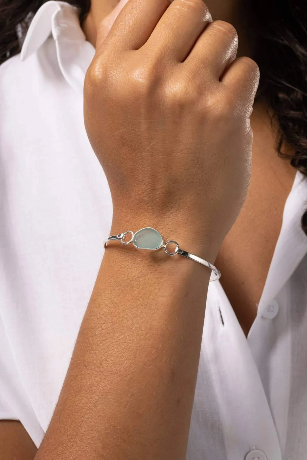 Bezel Bangle Bracelet with Gift Box