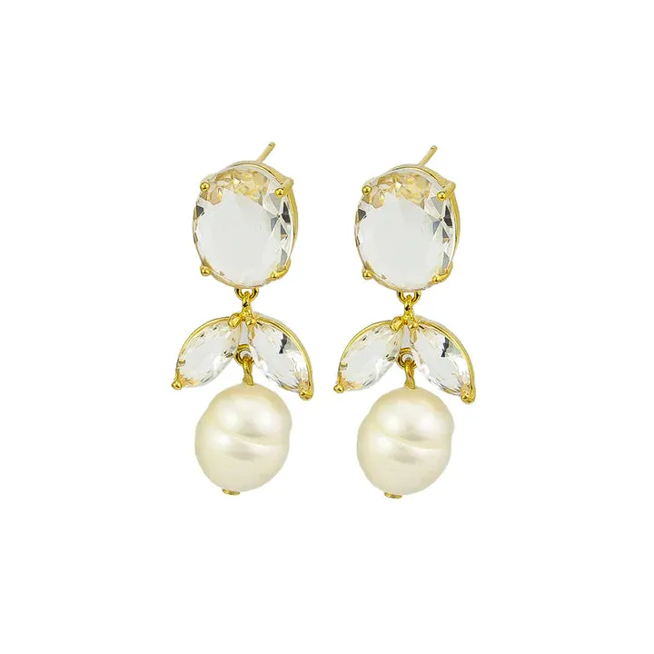 Bianca Earrings - Crystal