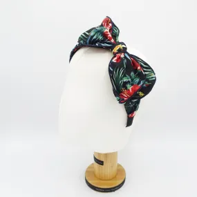 big flower print headband bow knotted hairband hair accessory for women