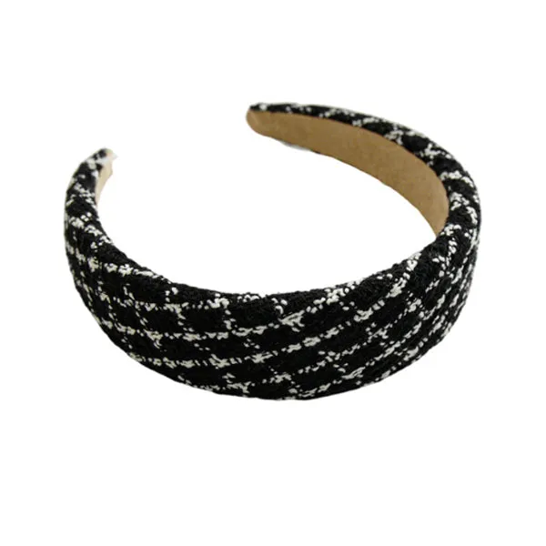 Black Checked Headband  黑色格紋頭箍 (HA20400)