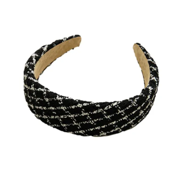 Black Checked Headband  黑色格紋頭箍 (HA20400)