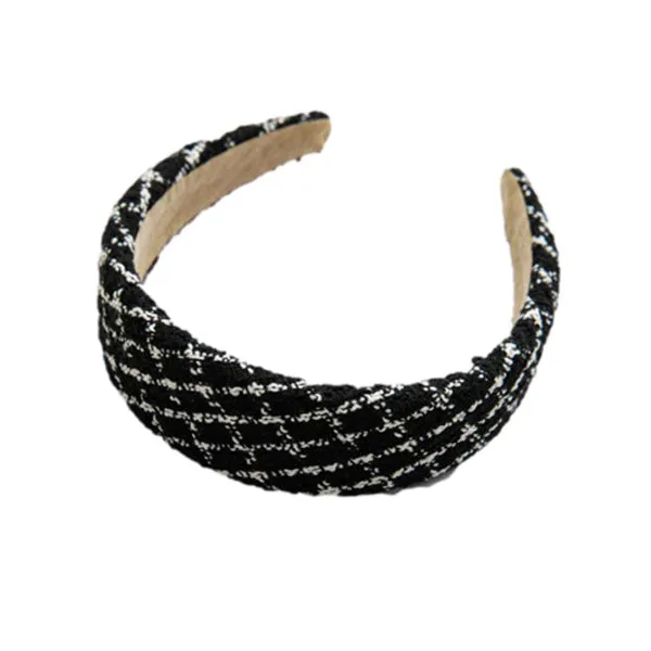 Black Checked Headband  黑色格紋頭箍 (HA20400)